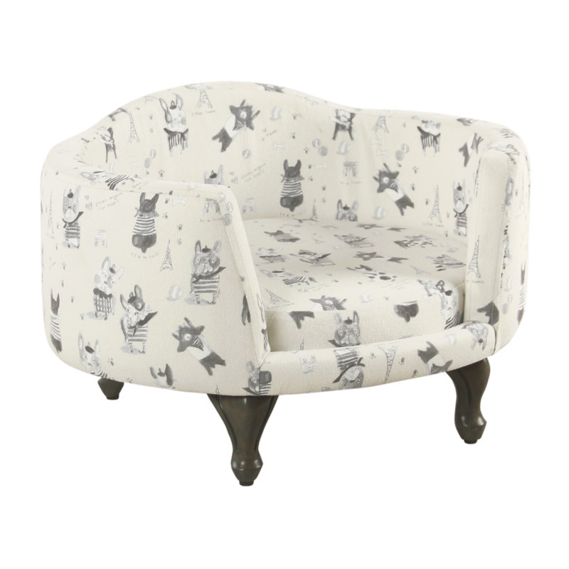 Barner Pet Bed - Stain Resistant French Bulldog Print