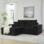 Canapé-lit modulaire en forme de L 79,5 po avec siège en tissu d'ameublement en L et siège repose-pieds amovible avec repose-pieds amovible - aucun assemblage requis-123040637
