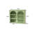 27.56"Glass Doors Modern Two-Door Wall Cabinet With Featuring Three-Tier Storage