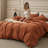 Bedsure 100% Washed Cotton Duvet Cover Queen Set - Minimalist Cotton Beding Set For All Season（set of 3）-106246591-125402780