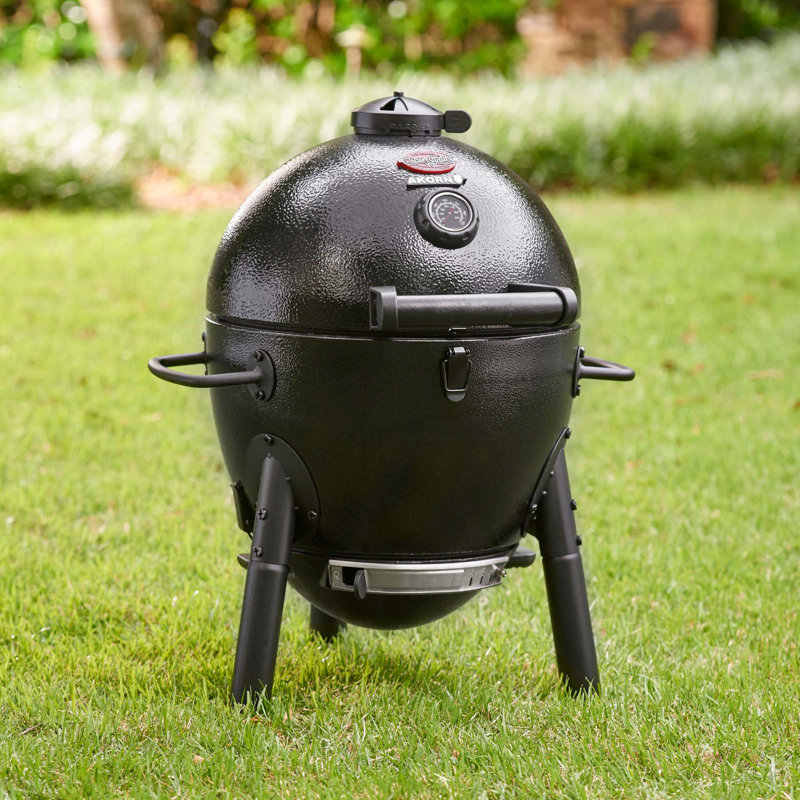 Char-Griller Akorn Jr. Kamado Charcoal Grill, Black