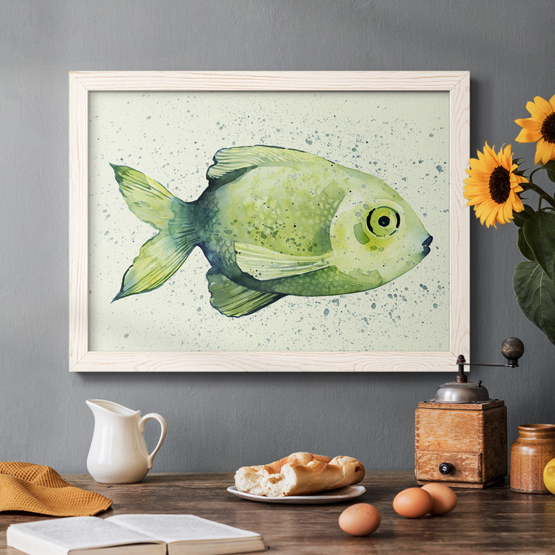 " Speckled Freshwater Fish II ", White Framed, 18" H x 26" W x 1.5" D