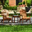 Ensemble de 3 chaises de jardin en bois Rosecliff Heights