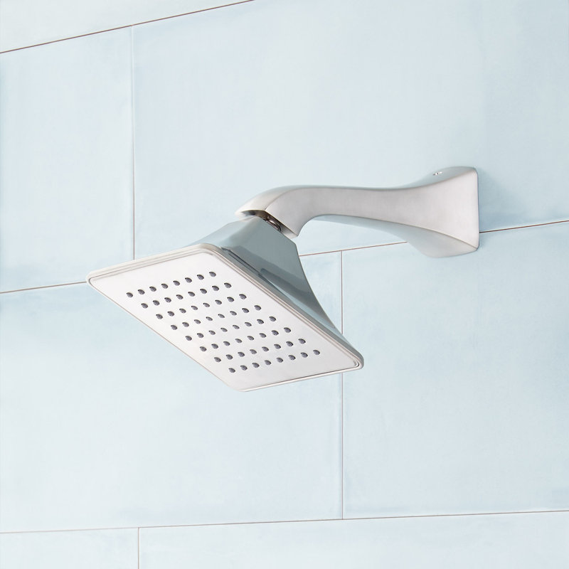Signature Hardware Vilamonte Shower Head and Arm, Brushed Nickel