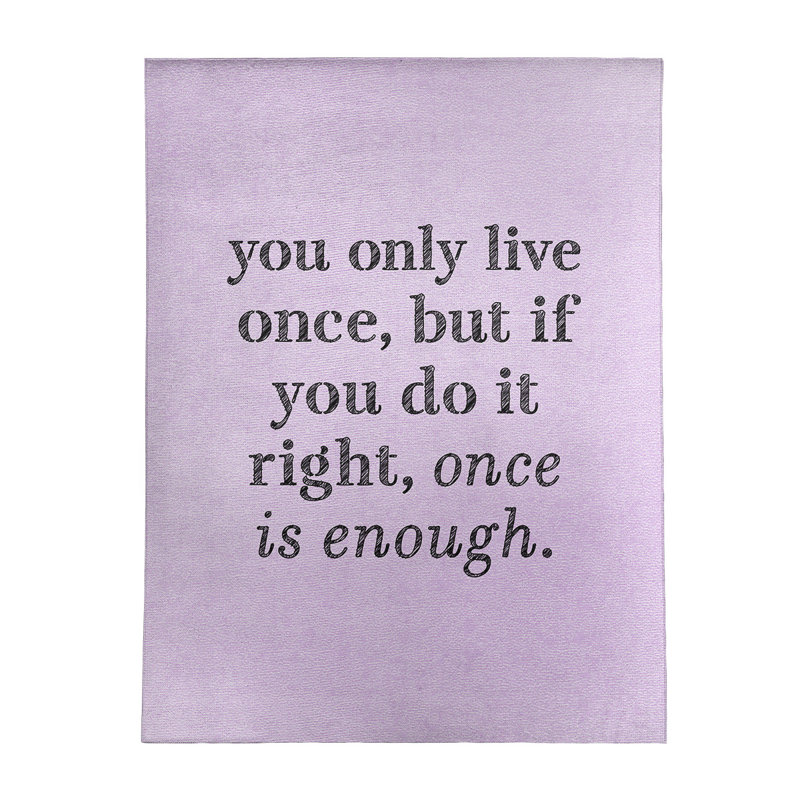 Quotes Chenille Indoor Rug, Rectangle 5' x 7'