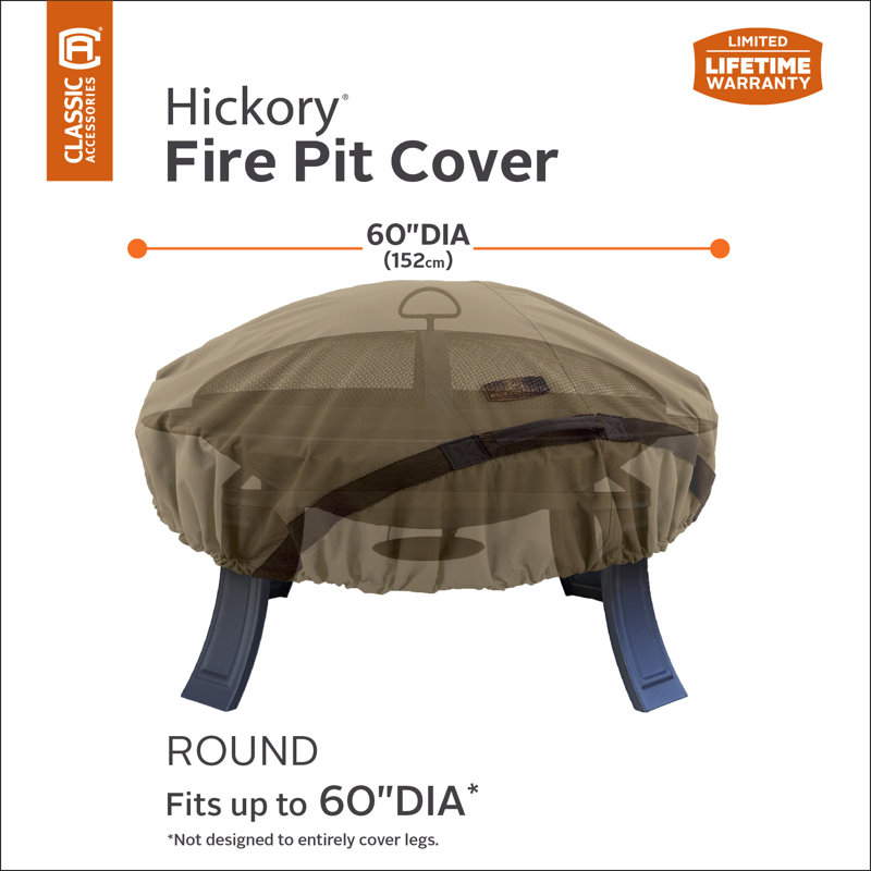 Arlmont & Co. 0.02 in. W x 52 in. D Fire Pit Cover, Medium
