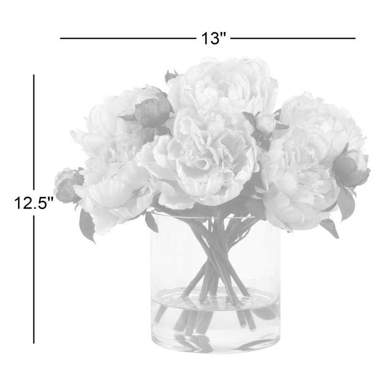 Peony In Cylinder Glass
