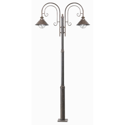 Holyoke Stained Glass Lamp Post (Full) Post Lantern