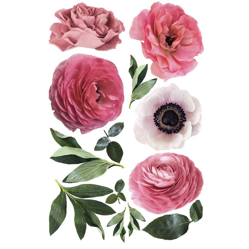 Autocollant pour fenêtre mixed rose jardin