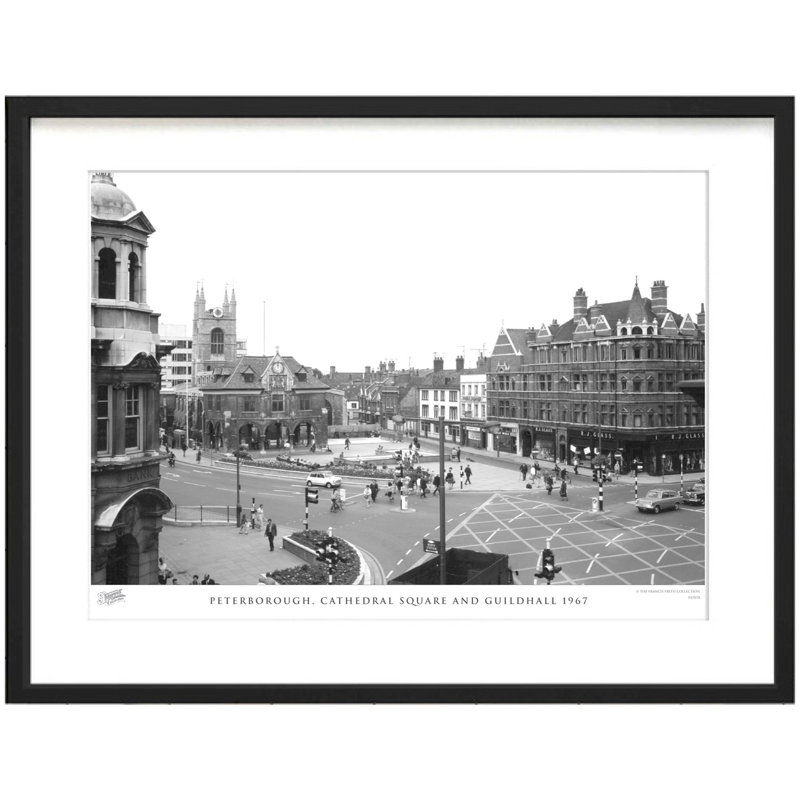 Peterborough, Cathedral Square And Guildhall 1967 by Francis Frith - Single Picture Frame Print, 45cm H x 60cm W x 2.3cm D
