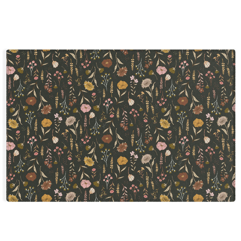 Tapis d'extérieur rectangulaire en polyester / chenille tissé à plat à la machine Talan, Rectangle 5 pi x 7 pi