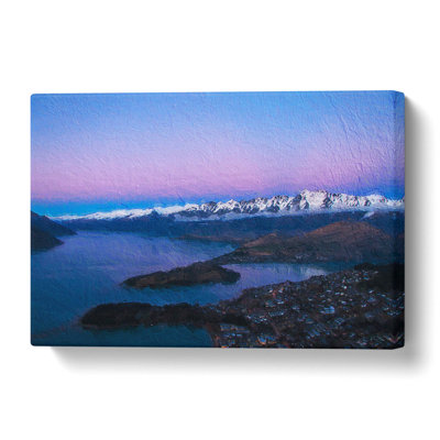 Lake in Queenstown New Zealand - Wrapped Canvas