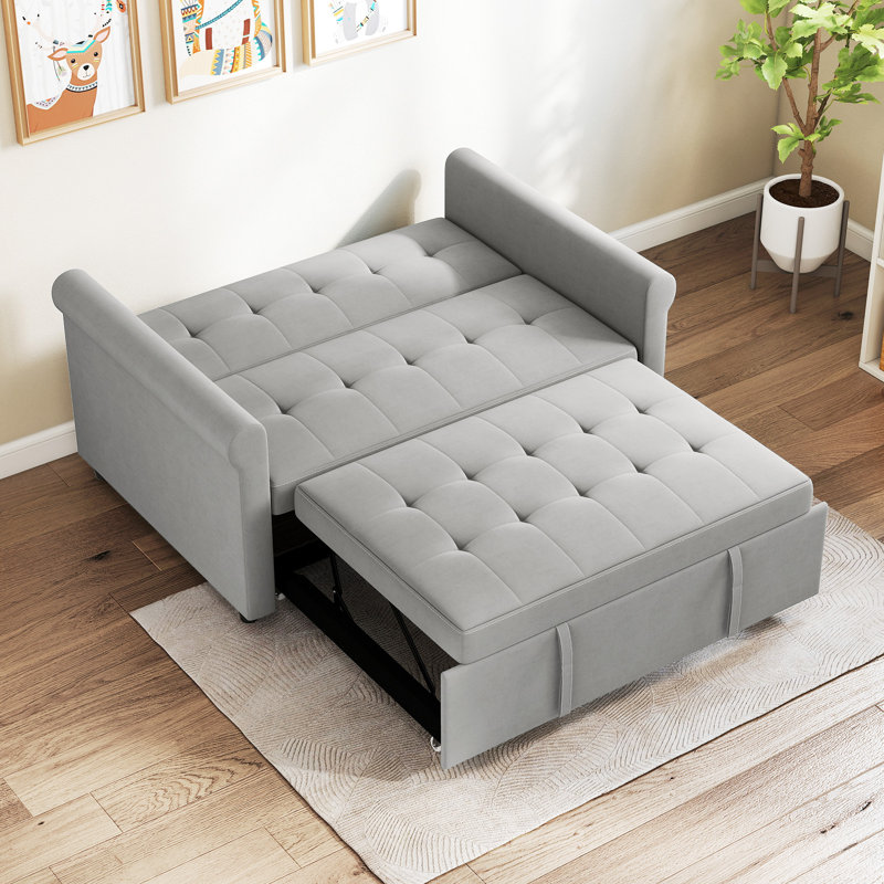 2 Seater Velvet Convertible, Sofa Bed