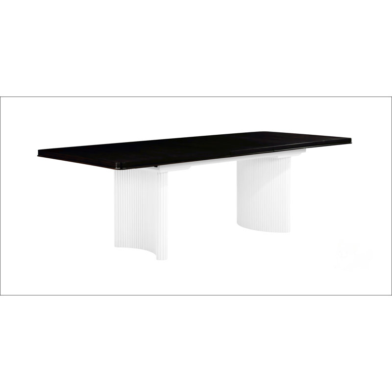 White And Brown Finish Dining Table