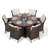 Karcher 6 Seater Dining Set with Cushions and Parasol-39926010