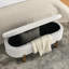 Banc de rangement moderne ovale rembourré