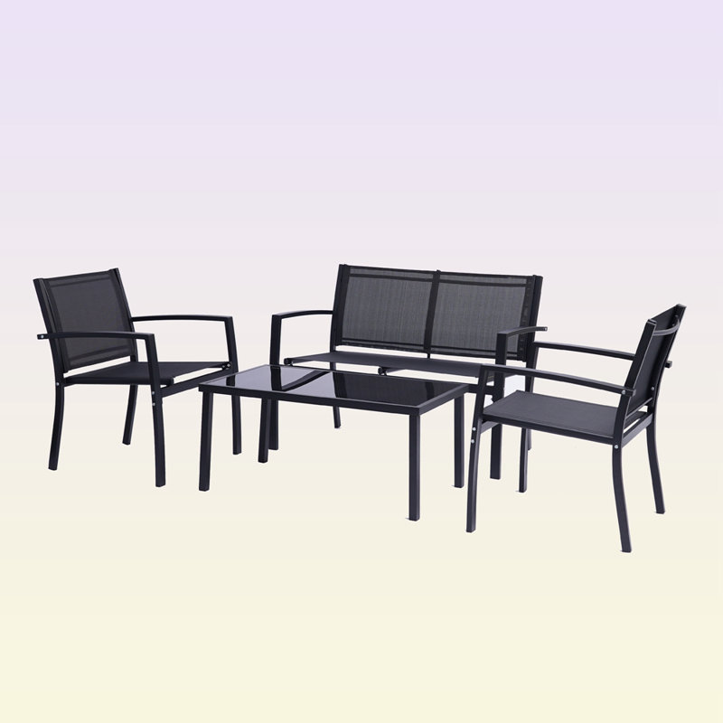 Ensemble de conversation pour patio et jardin 4 pièces