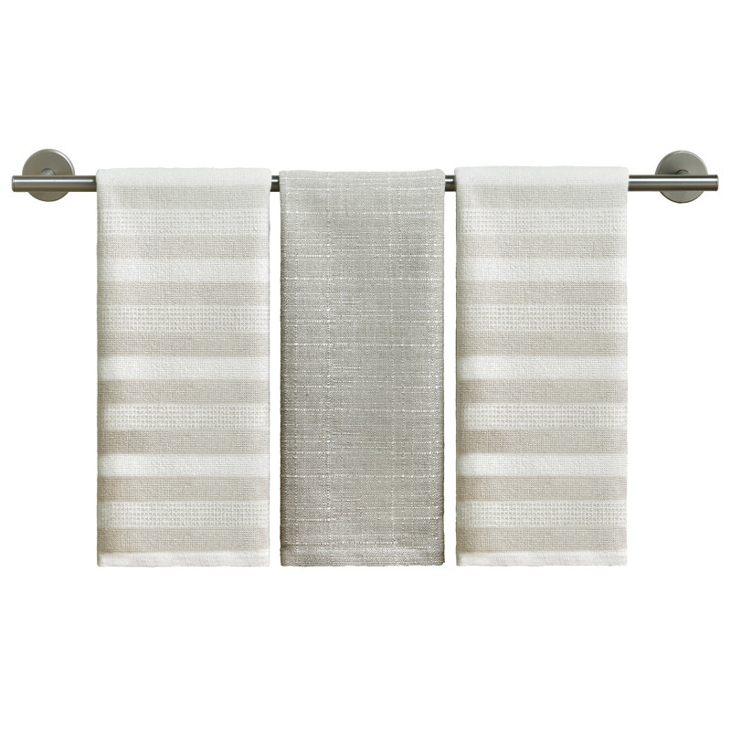 Izod Chester 3-Piece Kitchen Towel Set, Linen