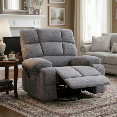 Oversized Massage Recliner Chair with Heating, Swivel Glider Rocker Chair by Latitude Run