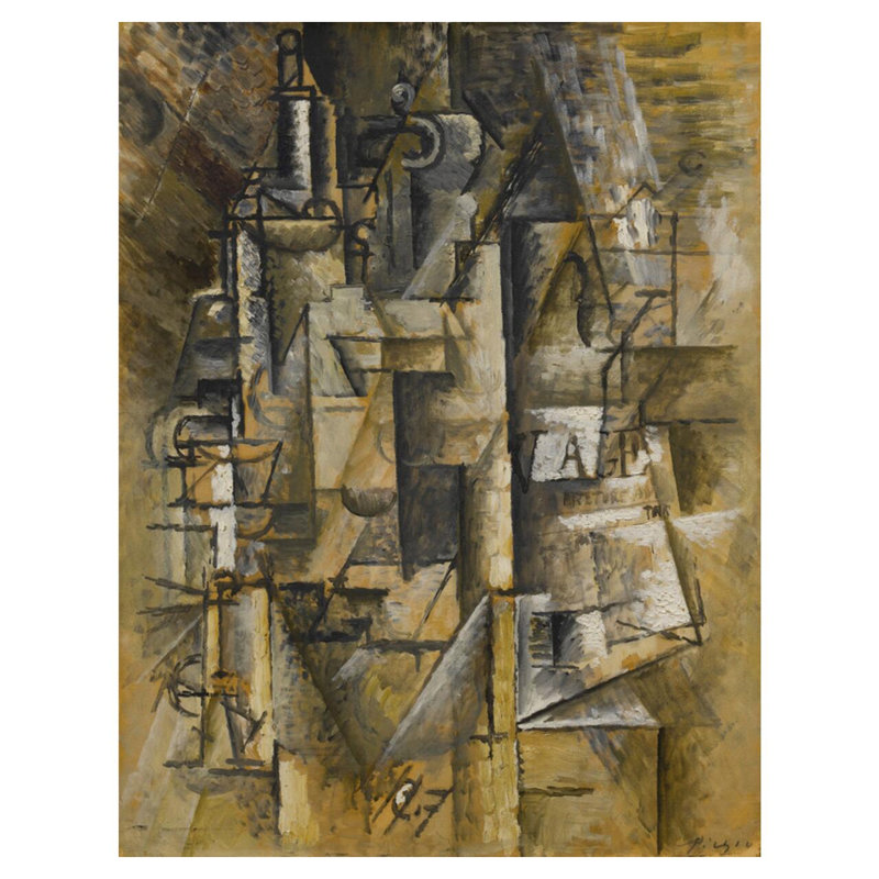 «Bottoute and Glasses» par Pablo Picasso - Estampe numérique, H 40 po x l 32 po