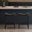 Tabourets de bar Comfort Saddle, cuisine moderne en cuir ciré à l'huile de 25,6 pouces