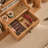 17.3" W Rustic Desktop File Organizer with Storage Drawer and Multiple Compartments