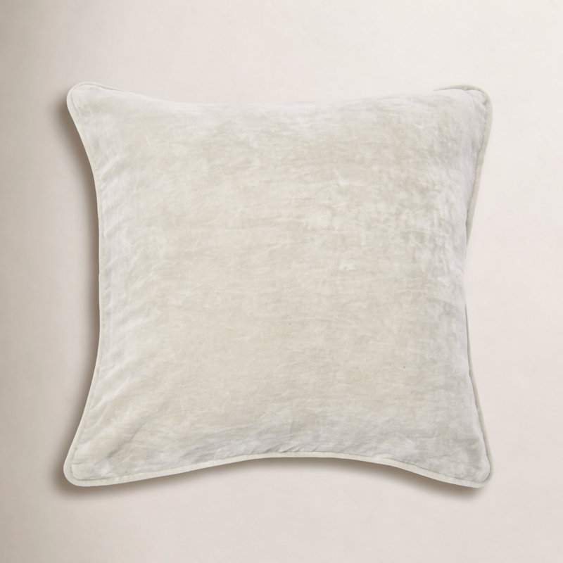 Roseline Velvet Reversible Pillow Cover, Light Gray, Pillow Cover Only - No Insert