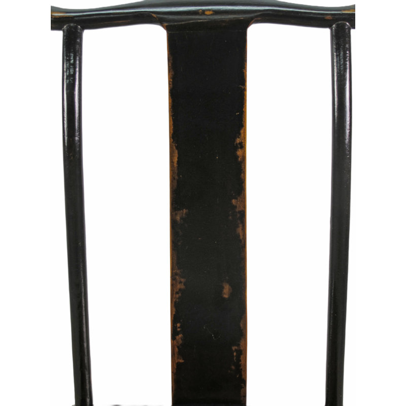 Asian Classic Solid Wood Dining Chair, Black