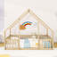Lit en bois en forme de maison en bois avec clôture-1867534168-1867534164