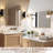 Rounded Rectangle Bathroom Mirrors, 30x20 Inch Matte Gold Wall Vanity Mirror-1926210671-1926210666