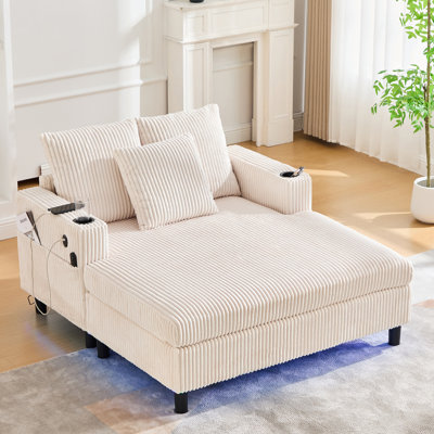 Chaise longue multifonctionnelle rembourrée