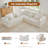 Oversized Boneless L-Shape Sectional Sofa, Modular Compressed Cloud Couch with Memory Foam, No Assembly Needed-2015460733-2015460704