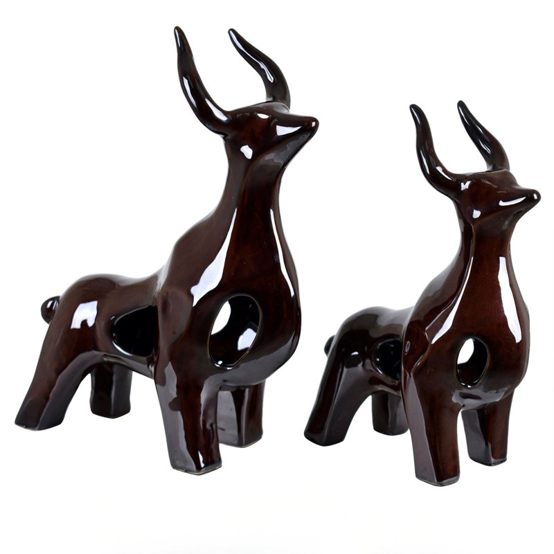 Torro 2-Piece Ceramic Animal Statues