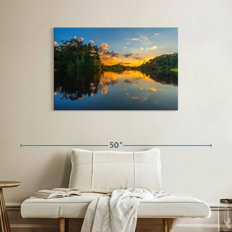 Alvord Amazon River Sunset, 26" H x 39" W
