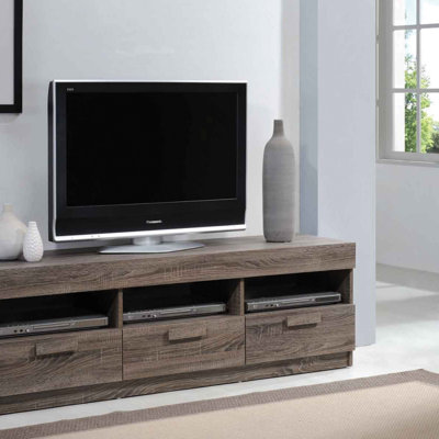 Alvin Rustic Oak Finish TV Stand