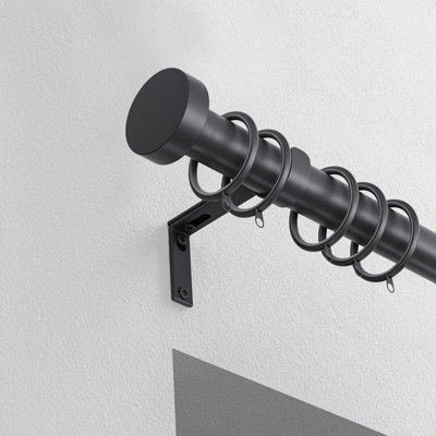 28mm Fixed Stud Pole Set Black