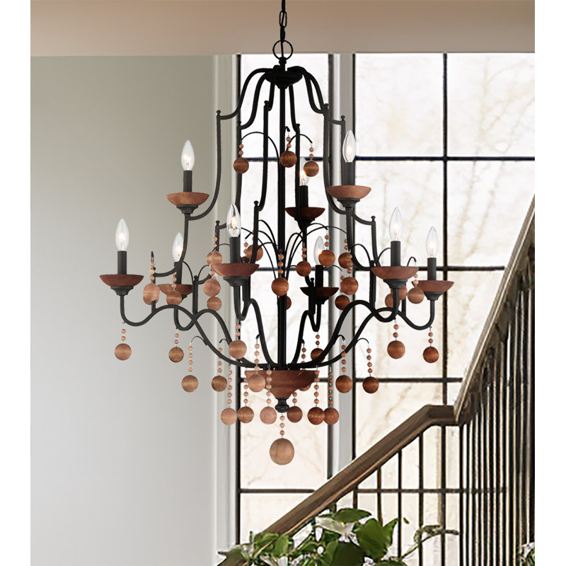 Etosha 9 - Light Dimmable Tiered Chandelier