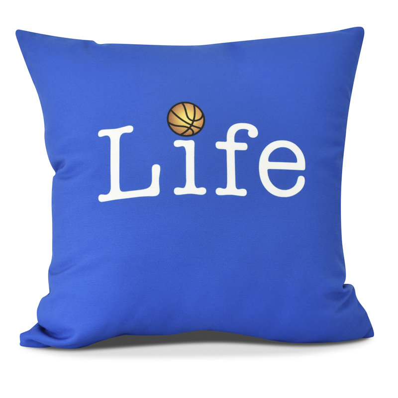Housse de coussin d'extérieur carrée Goals, Gourds, and Gatherings, H 20 po x l 20 po, Bleu royal