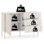 Chest of Drawers with Drawers and Fluted Fronts 113 cm Light Beige