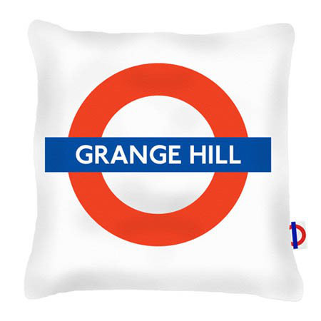 Grange Hill Tube Station London Transport Cushion