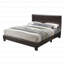 Tête de lit ajustable en similicuir pour lit grand moderne brun 1pc-1620931507