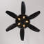 Ventilateur de plafond noir moderne de 52 pouces avec lumière et télécommande (ampoule non incluse)