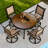 Kamilja Round Outdoor Dining Table With Umbrella Hole , 47.8'' in. W 47.8'' in. D