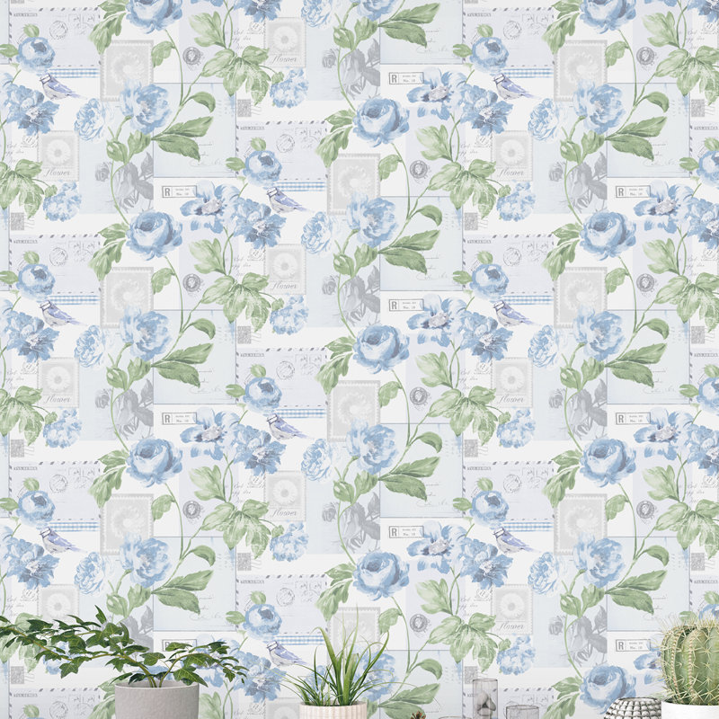 Abrego 10m x 53cm Matte Wallpaper Roll, Blue