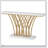 59 Inch Gold Console Table, Modern Faux Marble Entryway Table With Grid Metal Base, Narrow Accent Sofa Table For Living Room, Hallway, Foyer(No Mirror Included)