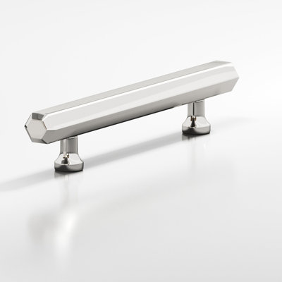 Hexagonal, Beveled Cabinet Pull With Flared Posts
