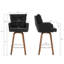 Tabourets de bar à double couche rembourrés de velours 27,95 po Zareon-1244625740