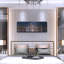  «Chicago Nighttime Skyline» par Epic Portfolio, art mural en métal, 48 po x 16 po-589388857