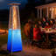 Chauffe-terrasse d'extérieur au propane 48 000 BTU avec roulettes, cadre en fer thermolaqué (lumières DEL)