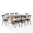 Heymann Trestle Dining Table with Steel Chairs-55036185